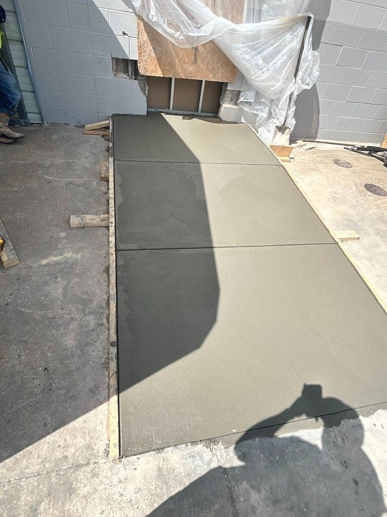 Residential concrete slab pour