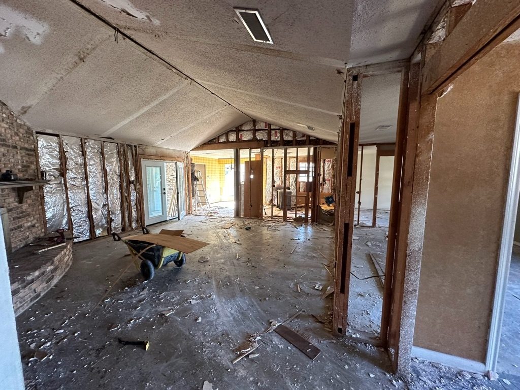 Interior gut and restoration in progress